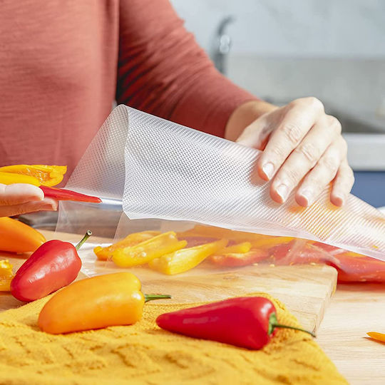 Set 4 Role pentru Aparat de Vidat Zafit 28 X 300 Cm Pungi Reutilizabile Durabile pentru Sous Vide Lavabile Fără BPA Transparent