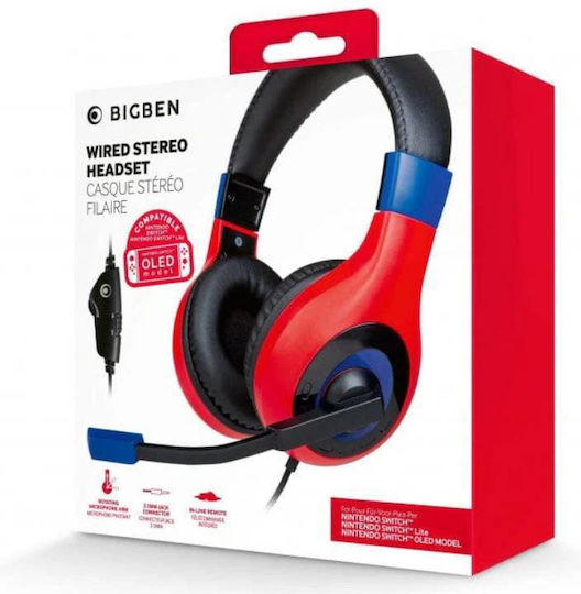 Nacon V1 Über Ohr Gaming-Headset mit Verbindung 3,5mm Rot