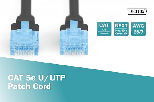 Digitus U/UTP Cat.5e (Gigabit) Network Cable Ethernet 3m Black