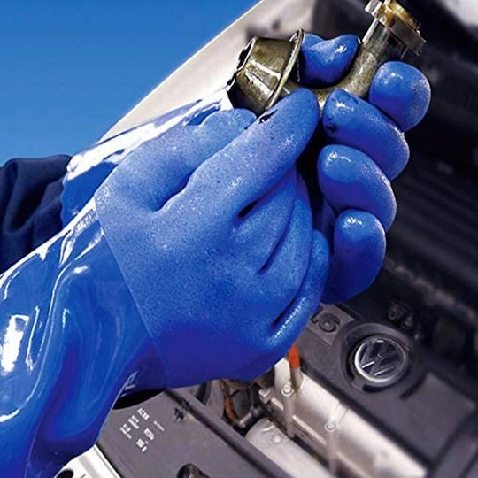 Ingco Arbeitshandschuhe Blau PVC 1Stück
