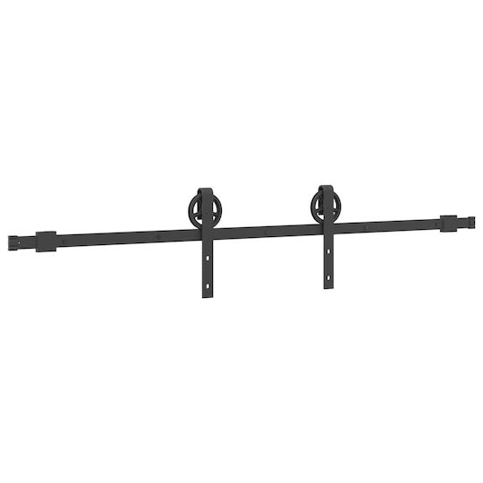 vidaXL Sliding Door Mechanism For Door Knobs 183cm Black