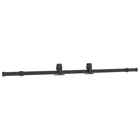 vidaXL vidaXL Sliding Door Mechanism for Middle Door 183cm Black