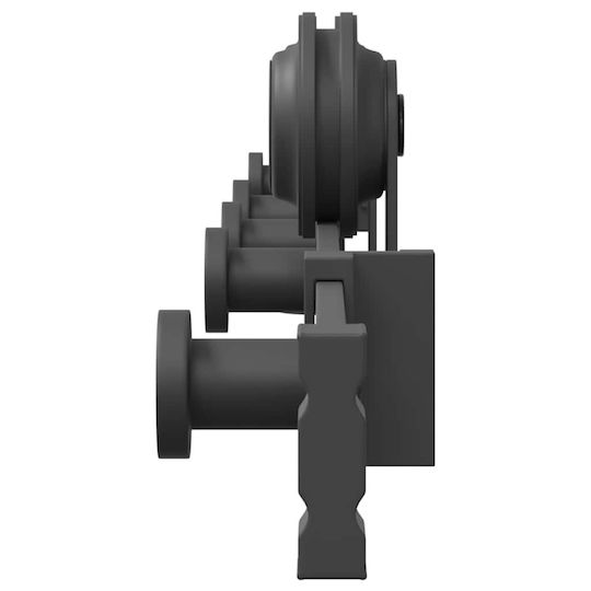 vidaXL Sliding Door Mechanism For Door Knobs 152.5cm Black