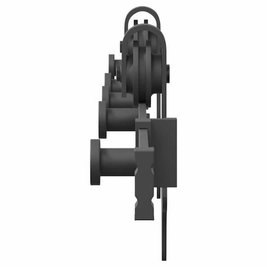 vidaXL Mecanism Pentru Ușă Glisantă Butuc De Ușă 152.5cm Negru