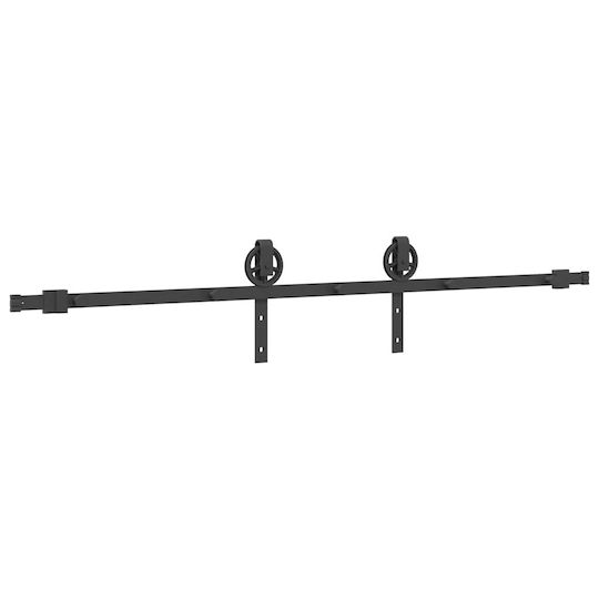 vidaXL Sliding Door Mechanism For Door 200cm Black