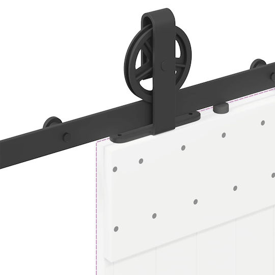 vidaXL Mecanism Pentru Ușă Glisantă De 183cm Negru