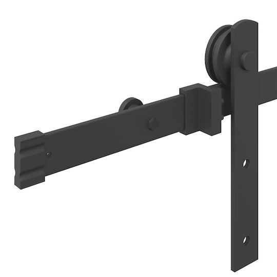 vidaXL Sliding Door Mechanism For Door 183cm Black