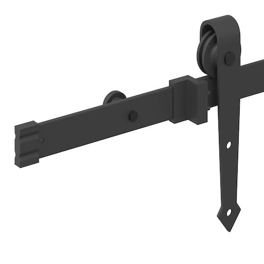 vidaXL Sliding Door Mechanism for Middle Door 213.5cm Black
