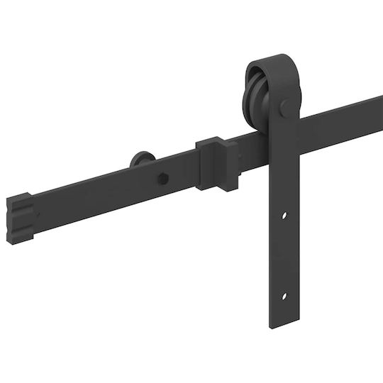vidaXL Μηχανισμός Συρόμενης Μεσόπορτας 183cm Μαύρος