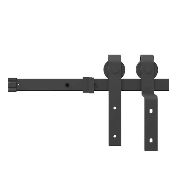 vidaXL Sliding Door Mechanism for Middle Door 200cm Black
