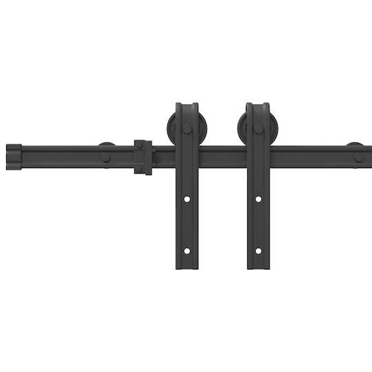 vidaXL Sliding Door Mechanism For Door Knobs 183cm Black