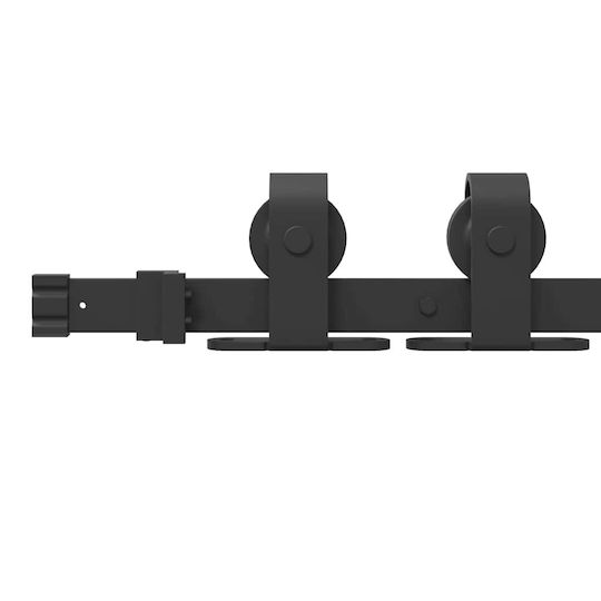 vidaXL vidaXL Sliding Door Mechanism for Middle Door 183cm Black