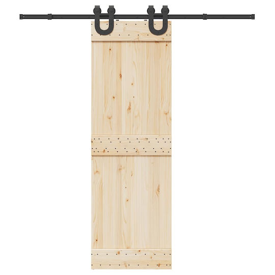 vidaXL Sliding Door Mechanism For Door 200cm Black