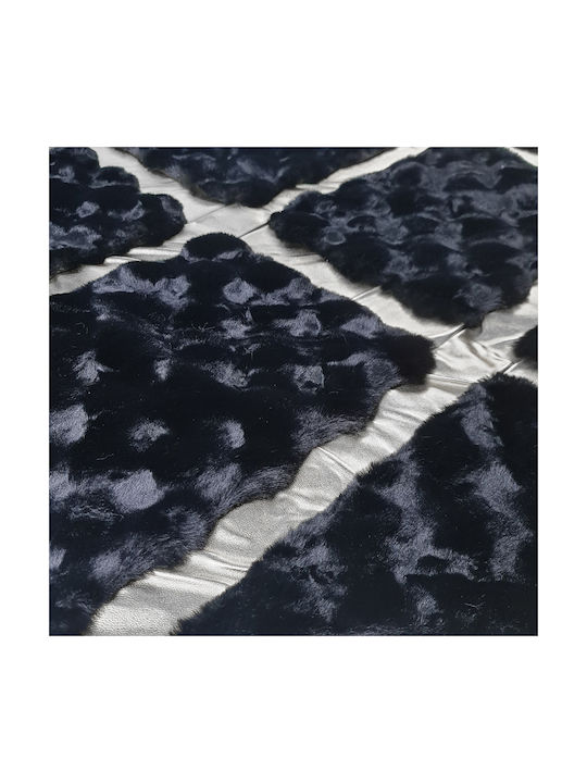Saray Home Rabbit Luxurius Σετ Shaggy Χαλιά Κρεβατοκάμαρας Μαύρα DSN05 BLCSLV 3τμχ