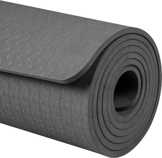 Covor de exerciții fizice Yoga Negru (183x61x0.6cm)