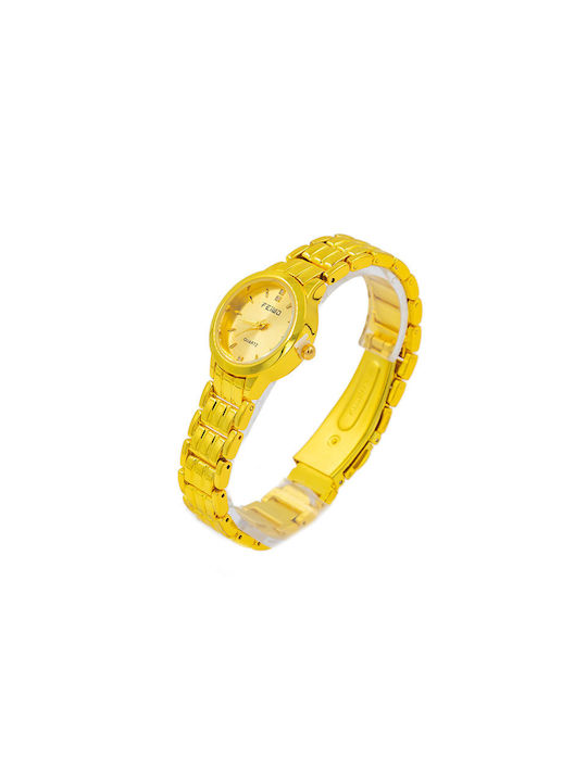 Nora's Accessories Watch with Gold Metal Bracelet