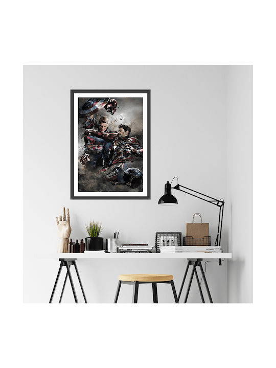 Poster Captain America Vs Iron Man Mv030 30cm X 40cm
