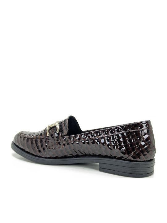 Λουστρίνι Γυναικεία Loafers σε Μπορντό Χρώμα