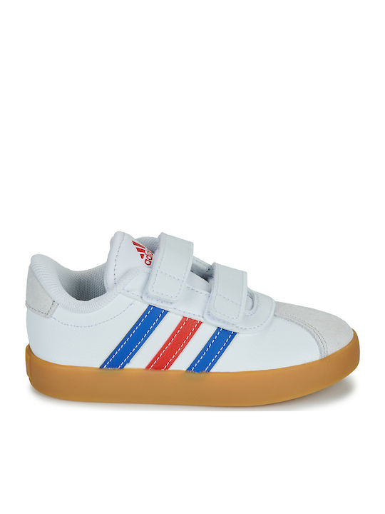 VL Court 3.0 Cf Kids Sneakers with Hoop & Loop Closure White