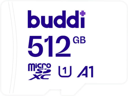 Buddi microSDXC 512GB Class 4 U1 A1 with Adapter