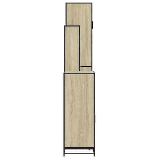 vidaXL Πάγκος με Νιπτήρα & Καθρέπτη Μ80xΒ60xΥ33cm Sonoma Δρυς