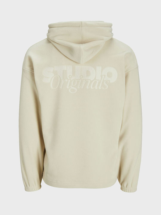 Jack & Jones Sweatshirt Fleece with Hood Ecru