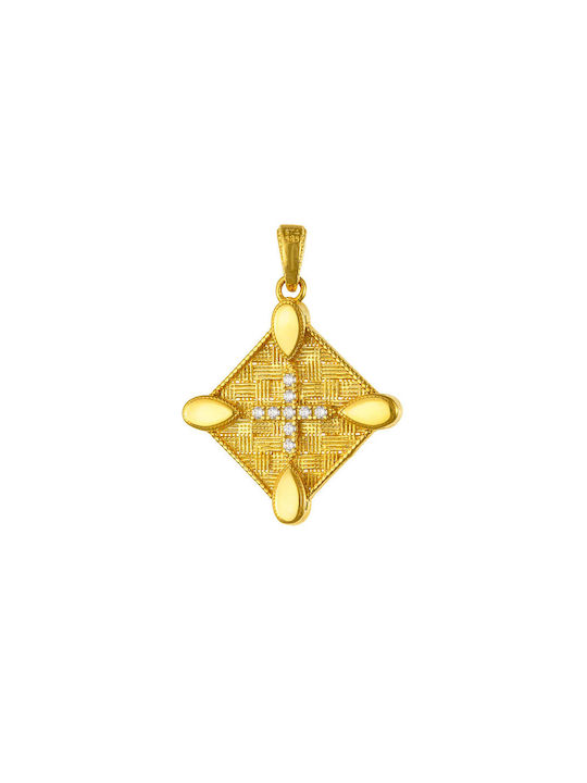 Kritsimis Charm Talisman Constantine from Gold 14K