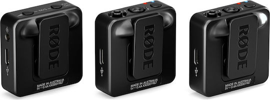 Rode Wireless GO Gen3 Set Wireless Condenser (Small Diaphragm) Microphone Πέτου, Clip On Journalistic