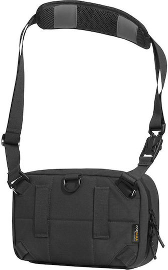 Pentagon Consul Horizontal Sling Pouch Military Pouch Shoulderbags made of Cordura Black 3.8lt