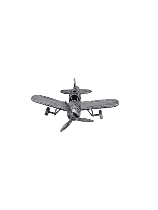 Vintage Metallic Miniature Airplane 20x17x9cm