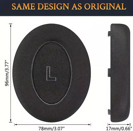 Replacement Ear Pads Bose QuietComfort Ultra Pair - Black