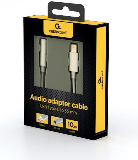 Gembird Μετατροπέας USB-C female σε 3.5mm female Λευκό 1τμχ A-CM-3.5F-01
