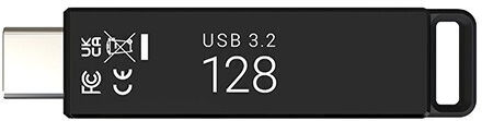 PNY 128GB USB 2.0 Стик с връзка USB-C Черен