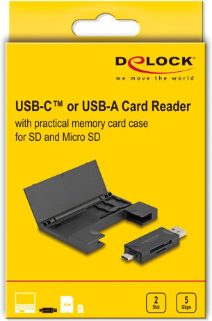DeLock Card Reader Thunderbolt Thunderbolt 3 Type-C για SD