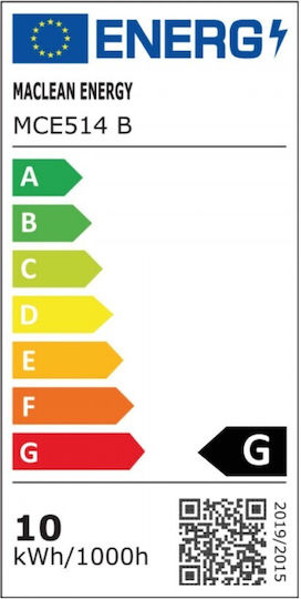 Maclean Energy Επιτοίχιο Εξωτερικό Φωτιστικό LED IP65 10W με Φυσικό Λευκό Φως