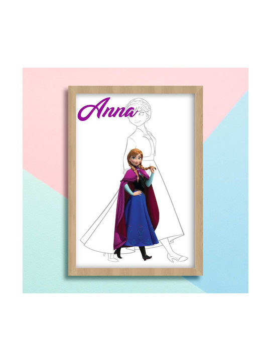 Kinder Wandkunst Princess Anna 21x30cm