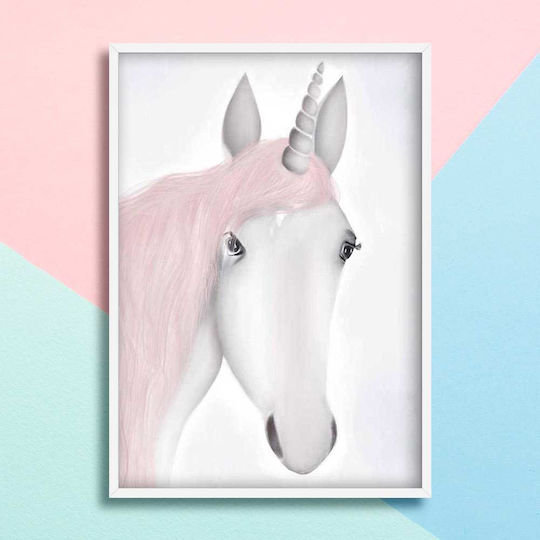 Kids Framed Wall Painting Unicorn 21x30cm