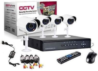 Surveillance System SRS1258 4 Cameras Cameras Analog 720P with Recorder DVR