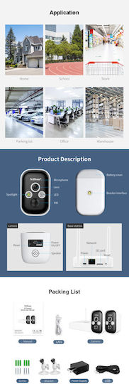 Sricam Sistem de Supraveghere 2 Camere Camere Wireless Camere IP 3MP cu Hub de Control