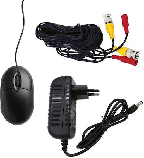 Überwachungssystem 4 Kameras Kameras Überwachungskamera 1080p mit Rekorder DVR & Monitor