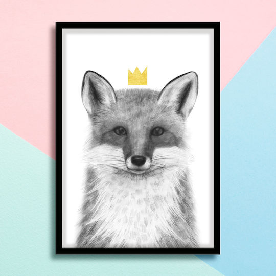 Παιδικό Κάδρο Queen Fox 30x40εκ.