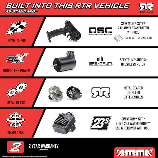 Arrma 4x4 Rtr Ferngesteuertes Auto Weiß