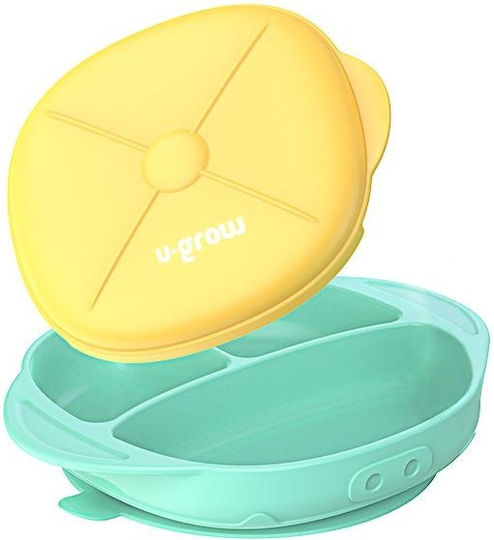 U-Grow Baby Food Plate made of Silicone Yellow