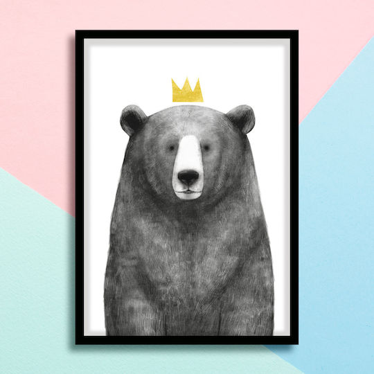 Παιδικό Κάδρο Queen Bear 21x30εκ.