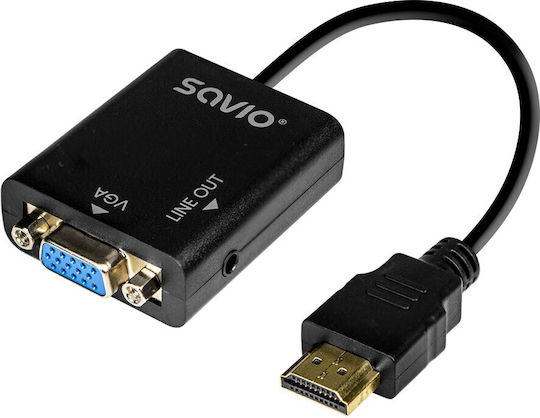 Savio Μετατροπέας HDMI male σε VGA female