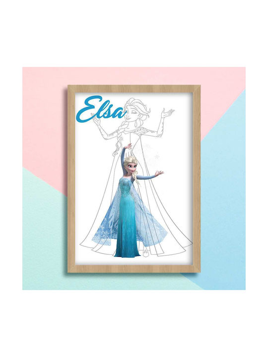 Παιδικό Κάδρο Princess Elsa 30x40εκ.