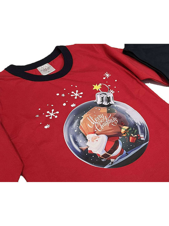 Happy Family Kids' Pajamas Winter Cotton red