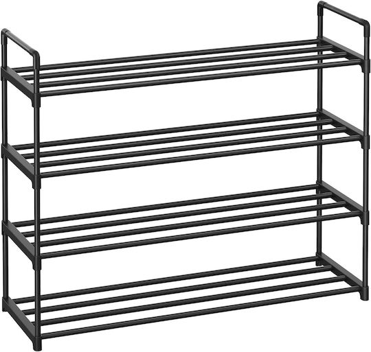 Plastic Shoe Organizer Black 92x30x74cm