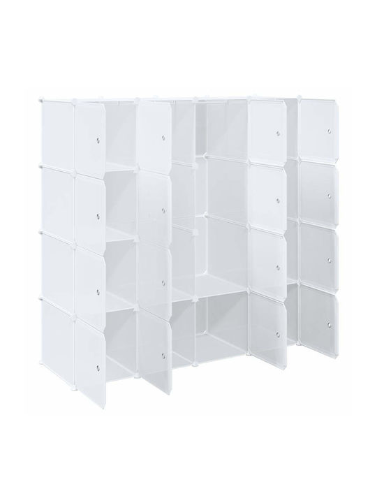 Triple Door Wardrobe White 145.5x46.5x144cm