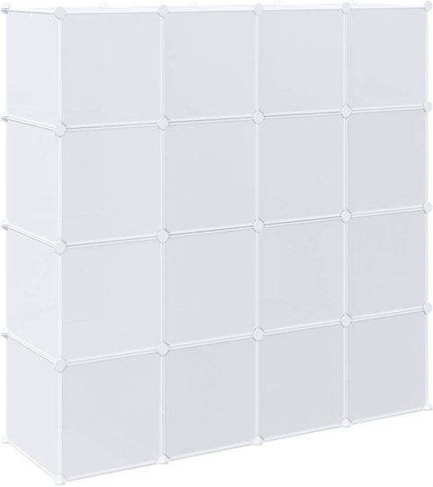 Ușă triplă Dulap de Haine Alb 145.5x46.5x144cm